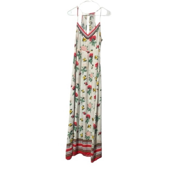 H&M Dresses & Skirts - H&M Coachella  Maxi Dress - White with Red Accents